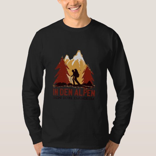 Alpen Alpenliebe Mountainer Hiking in A T-shirt (Voorkant)