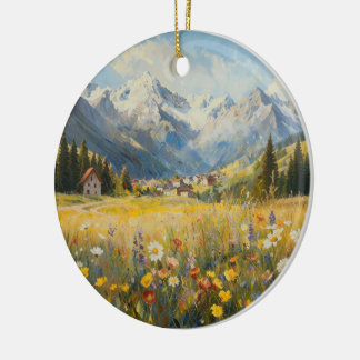 Alpen berg wilde bloem ornament
