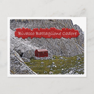 Alpen hut Bivaccino Batt. Cadore - Dolomiti - Briefkaart