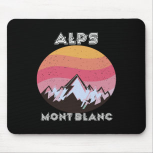 Alpen Retro Mont Blanc Klimmen Berg Wandelen Muismat