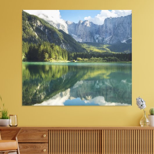 Alpen Turquoise Water Prachtig bergmeer Canvas Afdruk (Insitu (Woonkamer))