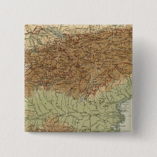 Alpen Vierkante Button 5,1 Cm (Voorkant)