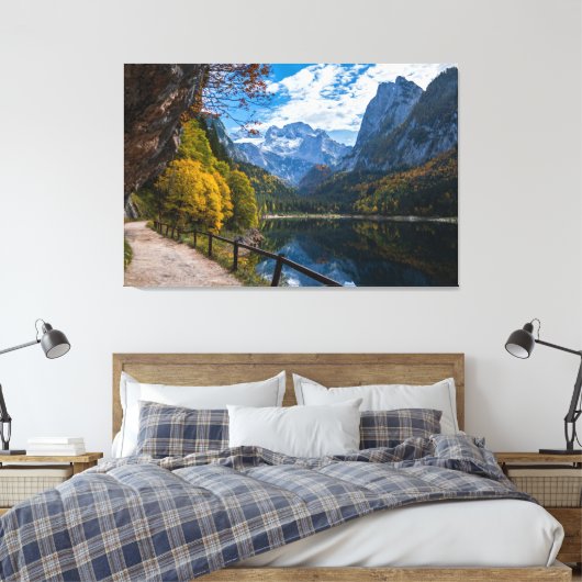 Alpenbergmeer Gosauseen meer Oostenrijk Canvas Afdruk (Insitu (Slaapkamer))