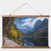 Alpenbergmeer Gosauseen meer Oostenrijk Hangend Wandkleed (Voorkant)