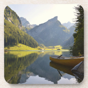 Alpenbergmeer in Zwitserland Bier Onderzetter