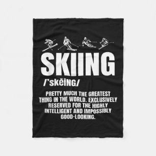 Alpene skislope afdaling skiën skier sporten gewel fleece deken
