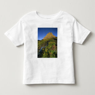 Alpene wilde bloemen & Mt Clements bij Logan Pass Kinder Shirts