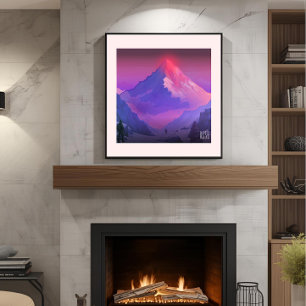 Alpenglow Everest RISE Motiverende Muurposter Perfect Poster