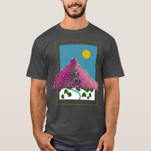 Alpenglow Mountain Sunrise Sunset Ski Snowboard Wi T-shirt