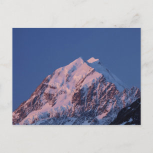 Alpenglow op Aoraki Mount Cook, Mackenzie 2 Briefkaart