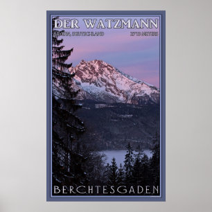 Alpenglow op Der Watzmann Poster
