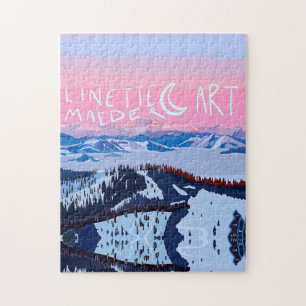 Alpenglow Winter Ski Snowboard puzzel