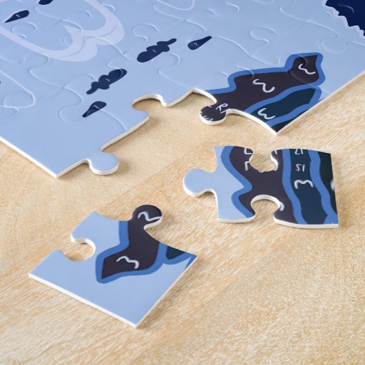 Alpenglow Winter Ski Snowboard puzzel Legpuzzel (Zijkant)