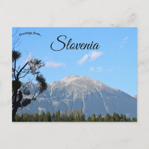 Alpenzicht op het gebied rond Bled Lake in Sloveni Briefkaart