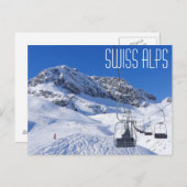 alpes suisses, carte postale de lanières (Devant / Derrière)