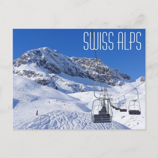 alpes suisses, carte postale de lanières (Devant)