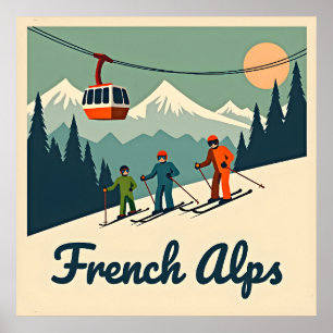 Alpes vintages : Poster d'Art Nostalgique