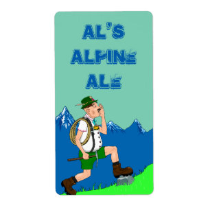 Alpes Yodel Lederhosen Beer Homebreer Étiquettes a