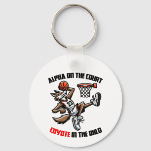 Alpha aan het hof Coyote in het wild Sleutelhanger
