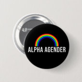 Alpha Agender Ronde Button 5,7 Cm (Voorkant /achterkant)