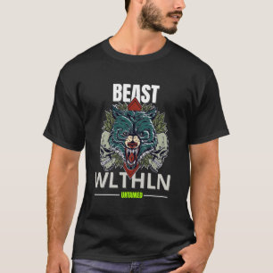 Alpha Beest _ Ongetemde Wolf Streetwear Onbevreesd T-shirt