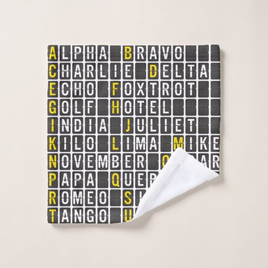 Alpha-Bravo-Charlie (Gant de toilette)