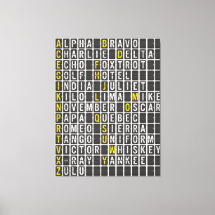 Alpha-Bravo-Charlie Canvas Afdruk