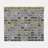 Alpha-Bravo-Charlie Fleece Deken (Voorkant (Horizontaal))