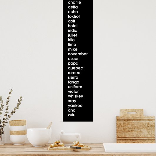 Alpha Bravo Charlie's van Leslie Peppers Poster (Keuken)