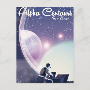 Alpha Centurai, een show, een ruimteschip Briefkaart