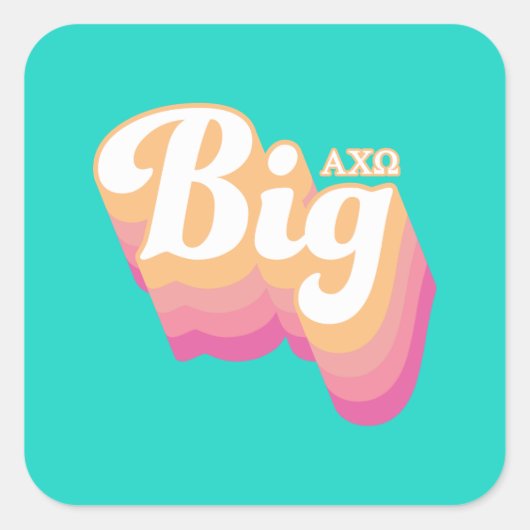 Alpha Chi Omega | Big Vierkante Sticker (Voorkant)