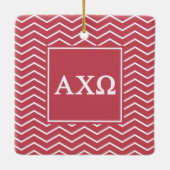 Alpha Chi Omega | Chevron Patroon Keramisch Ornament (Achterkant)