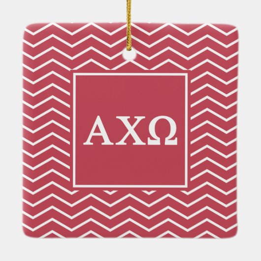 Alpha Chi Omega | Chevron Pattern Keramisch Ornament (Achterkant)