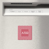 Alpha Chi Omega | Chevron Pattern Magneet (Insitu (Vaatwasser))
