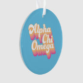 Alpha Chi Omega | Écriture Groovy (devant)