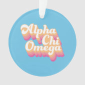 Alpha Chi Omega | Écriture Groovy (devant)