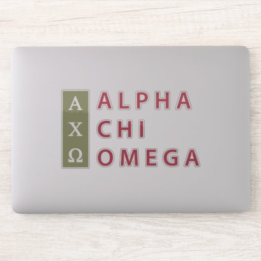 Alpha Chi Omega | Gestapeld Logo Sticker (Computer)