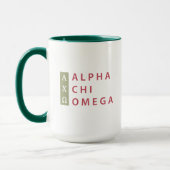Alpha Chi Omega | Gestapelde Logo Mok (Links)