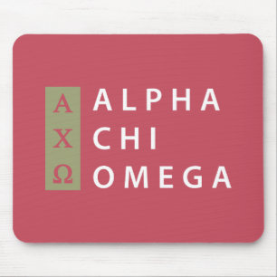 Alpha Chi Omega Gestapelde Logo Muismat