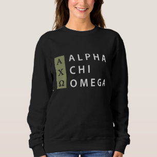 Alpha Chi Omega Gestapelde Logo Trui