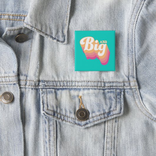 Alpha Chi Omega | Groot Vierkante Button 5,1 Cm (In situ)
