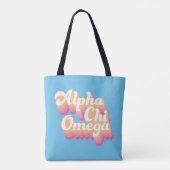 Alpha Chi Omega | Groovy Script Draagtas (Achterkant)