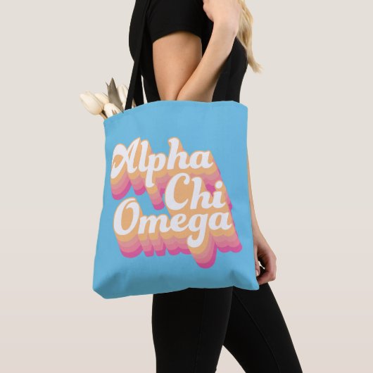 Alpha Chi Omega | Groovy Script Draagtas (Dichtbij)