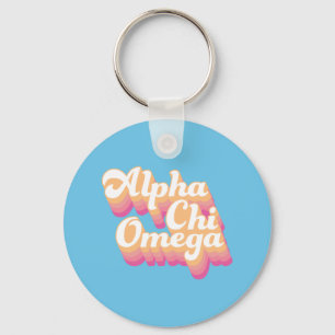 Alpha Chi Omega   Groovy Script Sleutelhanger
