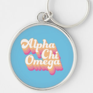 Alpha Chi Omega   Groovy Script Sleutelhanger