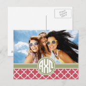 Alpha Chi Omega | Monogram en foto Briefkaart (Voorkant / Achterkant)