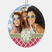 Alpha Chi Omega | Monogram en foto Keramisch Ornament (Links)