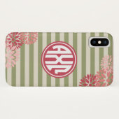 Alpha Chi Omega | Monogram Stripe Patroon Case-Mate iPhone Case (Achterkant (horizontaal))