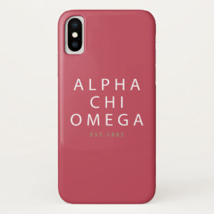 Alpha Chi Omega   Oost. 1885 iPhone X Hoesje