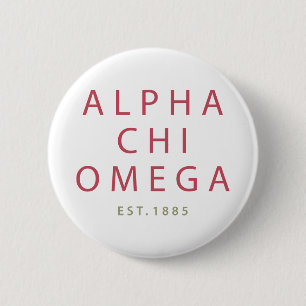 Alpha Chi Omega   Oost. 1885 Ronde Button 5,7 Cm